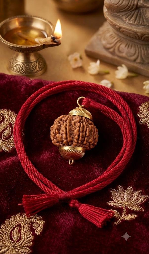 7 Mukhi Rudraksha Gold Pendant (18mm-25mm) Photo Option
